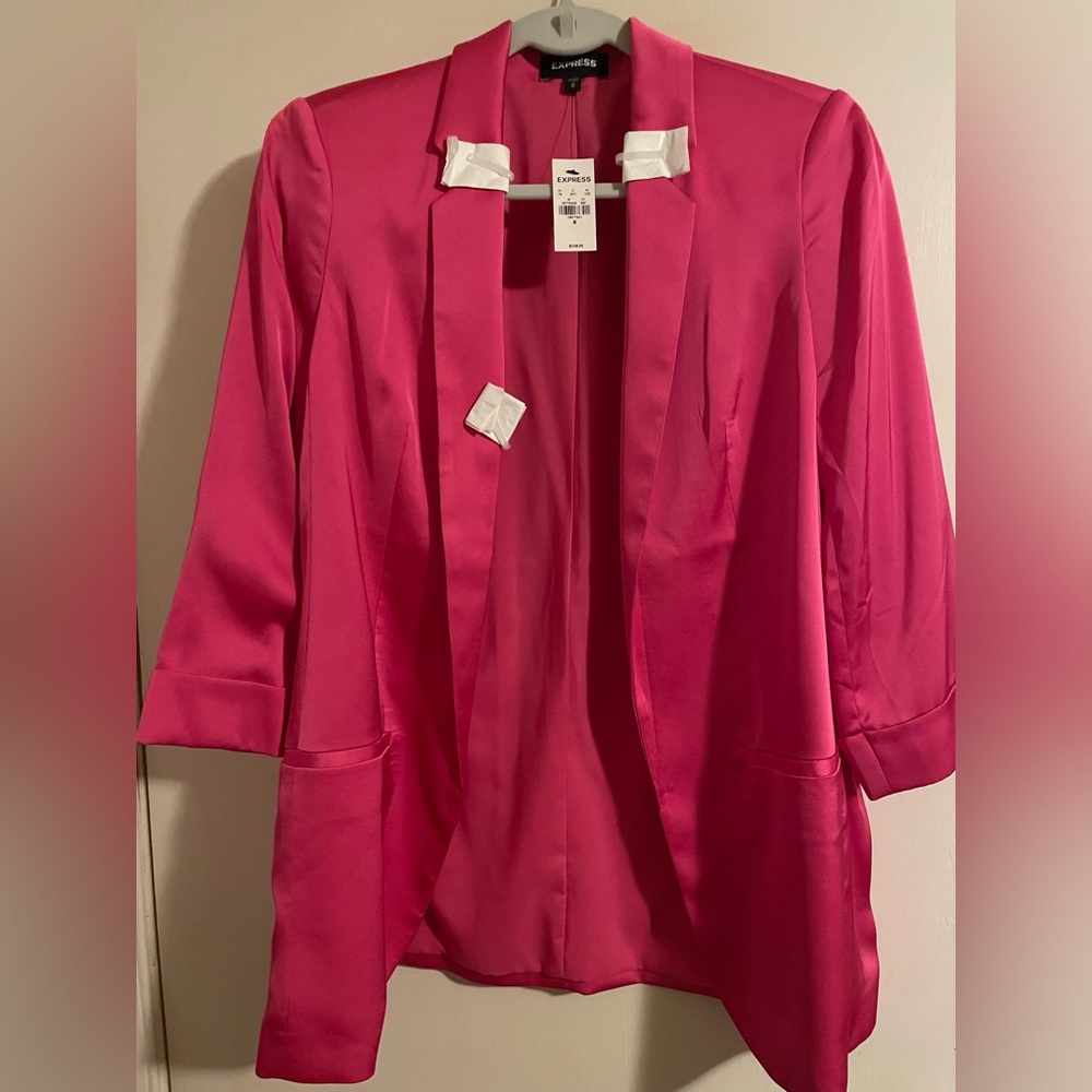 Express Satin Open Blazer